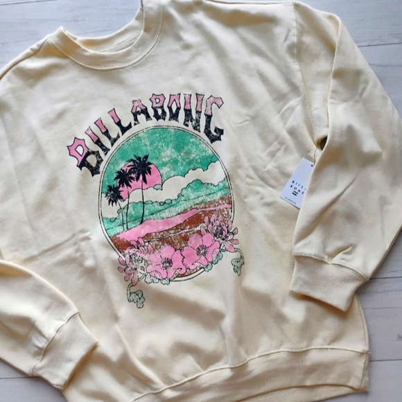 BILLABONG NEW Riptide Boyfriend Crewneck Sweatshirt - Picture 1 of 15